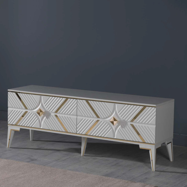 Sideboard 140 cm breit -  Weiß